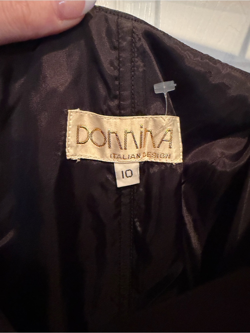 Vintage 80s Donnina Italian Design Strapless Puff Rose Cocktail Dress Sz 10 - Picture 4 of 4
